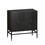 31.50" Modern 2 Door Wooden Storage Cabinet Accent Cabinet with Metal Leg Featuring Two-tier Storage, for Living Room, Entryway and Dining Room, Painted in Black W1435P206312