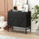 31.50" Modern 2 Door Wooden Storage Cabinet Accent Cabinet with Metal Leg Featuring Two-tier Storage, for Living Room, Entryway and Dining Room, Painted in Black W1435P206312
