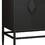 31.50" Modern 2 Door Wooden Storage Cabinet Accent Cabinet with Metal Leg Featuring Two-tier Storage, for Living Room, Entryway and Dining Room, Painted in Black W1435P206312