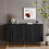 W1435P228914 Matte Black+MDF+Lacquered+Adjustable Shelves