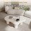 40 inch Cream Cloud Shaped Coffee Table for Living Room W1435S00006