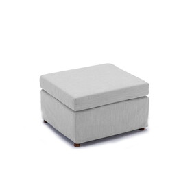 Single Movable ottoman for Modular Sectional Sofa Couch without Storage Function, Cushion Covers Removable and Washable,Light Grey
