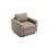 Single Seat Module Sofa Sectional Couch,Cushion Covers Non-removable and Non-Washable,Brown W1439118790
