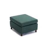 Single Movable Ottoman for Modular Sectional Sofa Couch without Storage Function, Ottoman Cushion Covers Non-removable and Non-Washable,Green