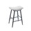 Bar Stools Set of 2 Armless Counter Low Bar Stools without Back Linen fabric Breakfast Stools with Metal Leg and Footrest,Beige Gray+Pale Blue W1439125940