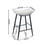 Bar Stools Set of 2 Armless Counter Low Bar Stools without Back Linen fabric Breakfast Stools with Metal Leg and Footrest,Beige Gray+Pale Blue W1439125940