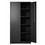 Metal Storage Cabinet,Steel Storage Cabinet with 2 Doors and 4 Adjustable Shelves,Black Metal Cabinet with Lock,72"Tall Steel W1505S00001