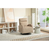 JiaDa Upholstered Swivel Glider.Flannel fabric.Rocking Chair for Nursery in Light Brown.Modern Style One Left Bag W1508P193288