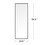 Wall-Mounted Alloy Frame Full Length Mirror, Black W151064128
