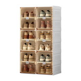 Portable Shoe cabinet Living Room,Stackable Storage Organizer Cabinet with Doors and Shelves,Shoe Box for Closet W1511114600