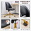 household pu Office chair, adjustable 360 &#176; swivel chair engineering plastic armless swivel computer chair, with wheels, living room, bedroom, office, hotel dining room black