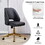 household pu Office chair, adjustable 360 &#176; swivel chair engineering plastic armless swivel computer chair, with wheels, living room, bedroom, office, hotel dining room black