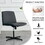 Black High Grade PU Material. Home Computer Chair Office Chair Adjustable 360 &#176; Swivel Cushion Chair with Black Foot Swivel Chair Makeup Chair Study Desk Chair. No Wheels W1151110975