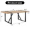 Rural industrial rectangular dining table with 2.3 inch thick engineered wood grain MDF tabletop and black metal legs, serving as a kitchen table, living room table, 1529