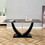 Modern minimalist and luxurious black imitation marble texture dining table rectangular office desk.Game desk .desk.for dining room, living room, terrace, kitchen F-907