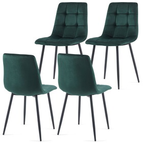 Green Velvet Dining Chairs Set of 4