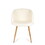 Adjust Legs Upholstered teddy faux fur dining armrest chair set of 2 (Off White) W1516P162763