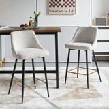 Beige Swivel Bar Chair Bar Stool and Metal Modern High Bar Furniture W1516P165967