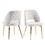 Off White Faux Fur Dining Chairs with Metal Legs and Hollow Back Upholstered Dining Chairs Set of 2 W1516P170794