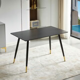 Black Modern Kitchen Dining MDF Table for Smart Home P-W1516P194970