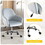 New -Modern home office leisure chair with adjustable velvet height and adjustable casters (DARKGREY) W1521108559
