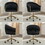 home office leisure chair with adjustable velvet height and adjustable casters (Black) W1521134897