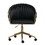home office leisure chair with adjustable velvet height and adjustable casters (Black) W1521134897