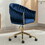 home office leisure chair with adjustable velvet height and adjustable casters (BLUE) W1521134901