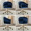 home office leisure chair with adjustable velvet height and adjustable casters (BLUE) W1521134901