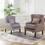 Vanbow.chair with backrest, Bedroom, Living room, Reading chair(Brown) W152184117