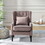 Vanbow.chair with backrest, Bedroom, Living room, Reading chair(Brown) W152184117