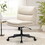 W1521P179327 Cream+PU+Wood+Cotton+Office Chairs