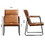 Modern Accent Chair, Mid Century Sitting Chair, Comfortable and Sturdy, Armchair with Metal Leg for Bedroom, Living Room, Office