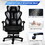 Big and Tall Office Chair, Back Support Office Chair, Glossy PU Leather Executive Office Chair, Reclining Office Chair, Office Chair with Retractable Footrest and Liftable Padded Armrest