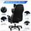 Big and Tall Office Chair, Back Support Office Chair, Glossy PU Leather Executive Office Chair, Reclining Office Chair, Office Chair with Retractable Footrest and Liftable Padded Armrest