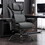High Back Office Chair, 400lbs Rocking Desk Chair, Ergonomic Executive Office Chair with Adjustable Padded Armrest and Massage Lumbar Support, Adjustable Height Chair (Black) W1521P199524