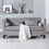 Sofa,64.96" Modern Sofa Couch 2 Seater Fabric Sofa,GREY