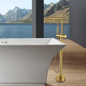 Freestanding Bathtub Faucet with Hand Shower W1533123569