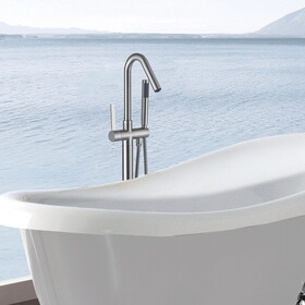 Freestanding Bathtub Faucet with Hand Shower W1533124985