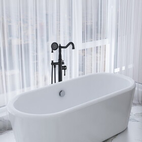 Freestanding Bathtub Faucet with Hand Shower W1533125003