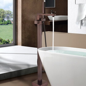 Freestanding Bathtub Faucet with Hand Shower W1533125019