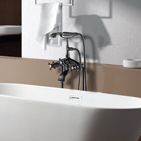 Freestanding Bathtub Faucet with Hand Shower W1533125028