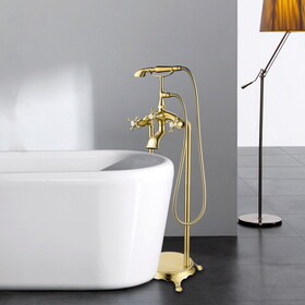 Freestanding Bathtub Faucet with Hand Shower W1533125031