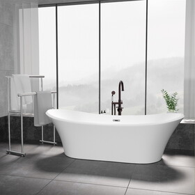 Freestanding Bathtub Faucet with Hand Shower W1533125098