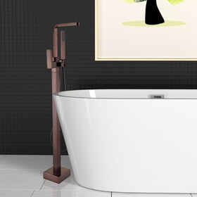 Freestanding Bathtub Faucet with Hand Shower W1533125178