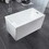 Freestanding Acrylic Flatbottom Soaking Tub Bathtub in White W153367530