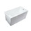 Freestanding Acrylic Flatbottom Soaking Tub Bathtub in White W153367530