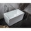 Freestanding Acrylic Flatbottom Soaking Tub Bathtub in White W153367530