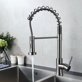 Single Handle Pull Down Sprayer Kitchen Sink Faucet W153367665
