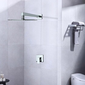 Wall Mounted Shower Faucet in Chrome plated (Valve Included) W153391070